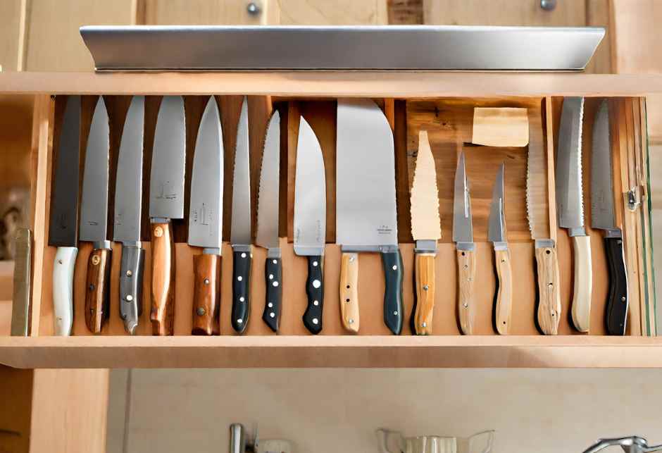 creative kitchen cabinet ideas for knives