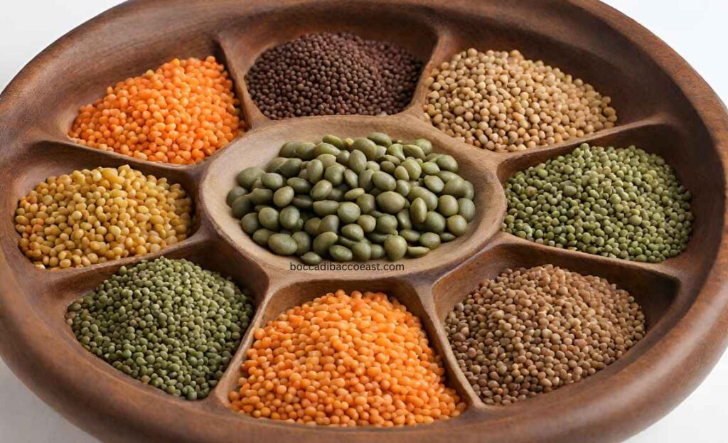 red, green, brown Lentils